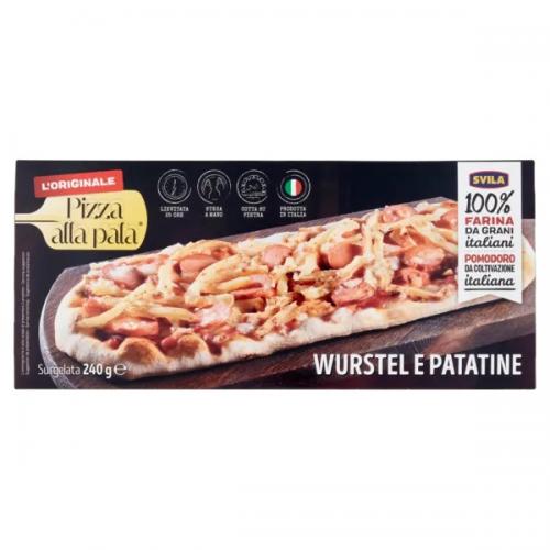 Pizza alla pala Wurstel e Patatine Surgelata 240 g