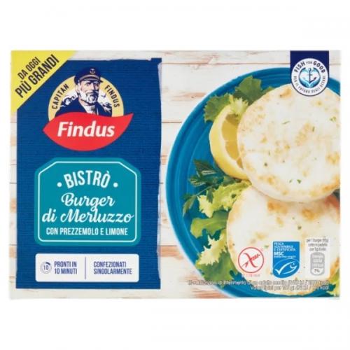 Capitan Findus Bistrò Burger di Merluzzo con prezzemolo e limone 190 g